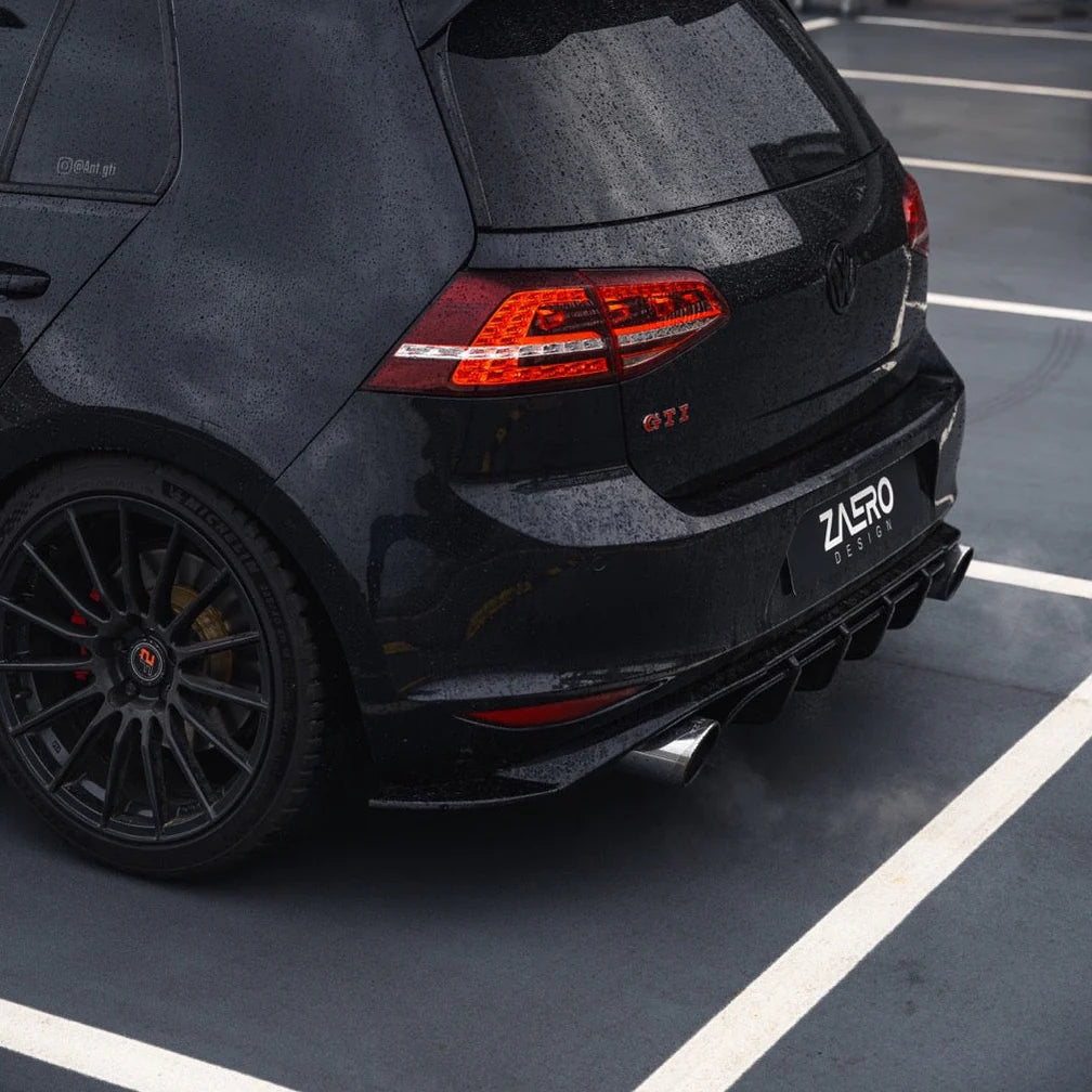 VW Golf GTI Mk7 EVO-1 Gloss Black Rear Diffuser – Zaero Design USA