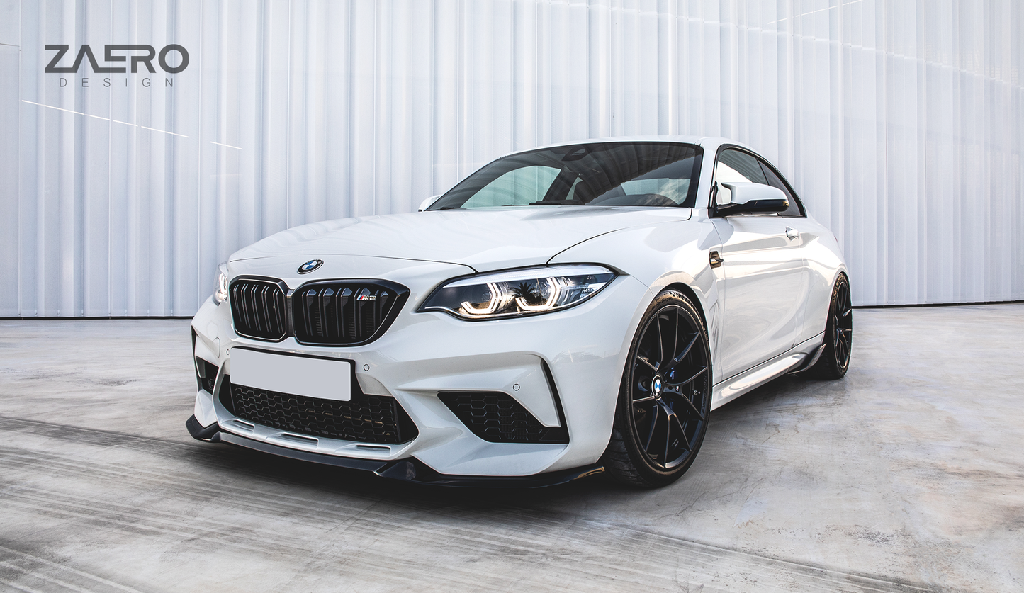 BMW M2 Competition F87 EVO-S Gloss Black Front Splitter