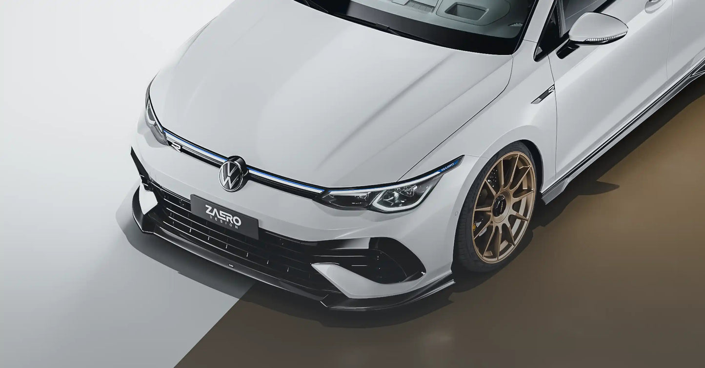 VW Golf R Mk8 EVO-1 Gloss Black Front Splitter