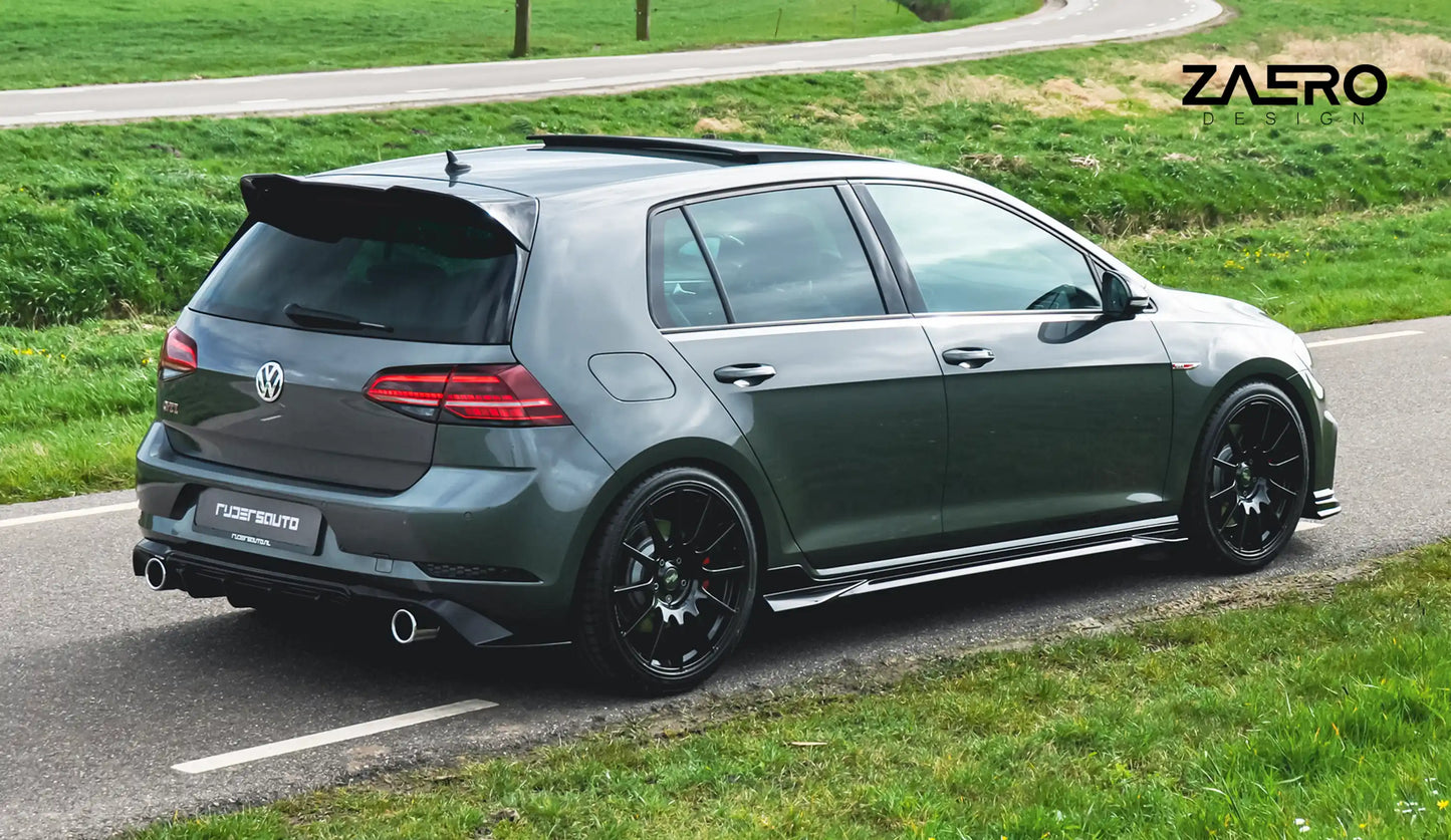 VW Golf GTI & Golf R Mk7 & Mk7.5 EVO-1 Gloss Black Side Skirts