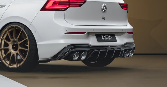 VW Golf R Mk8 EVO-1 Gloss Black Rear Diffuser