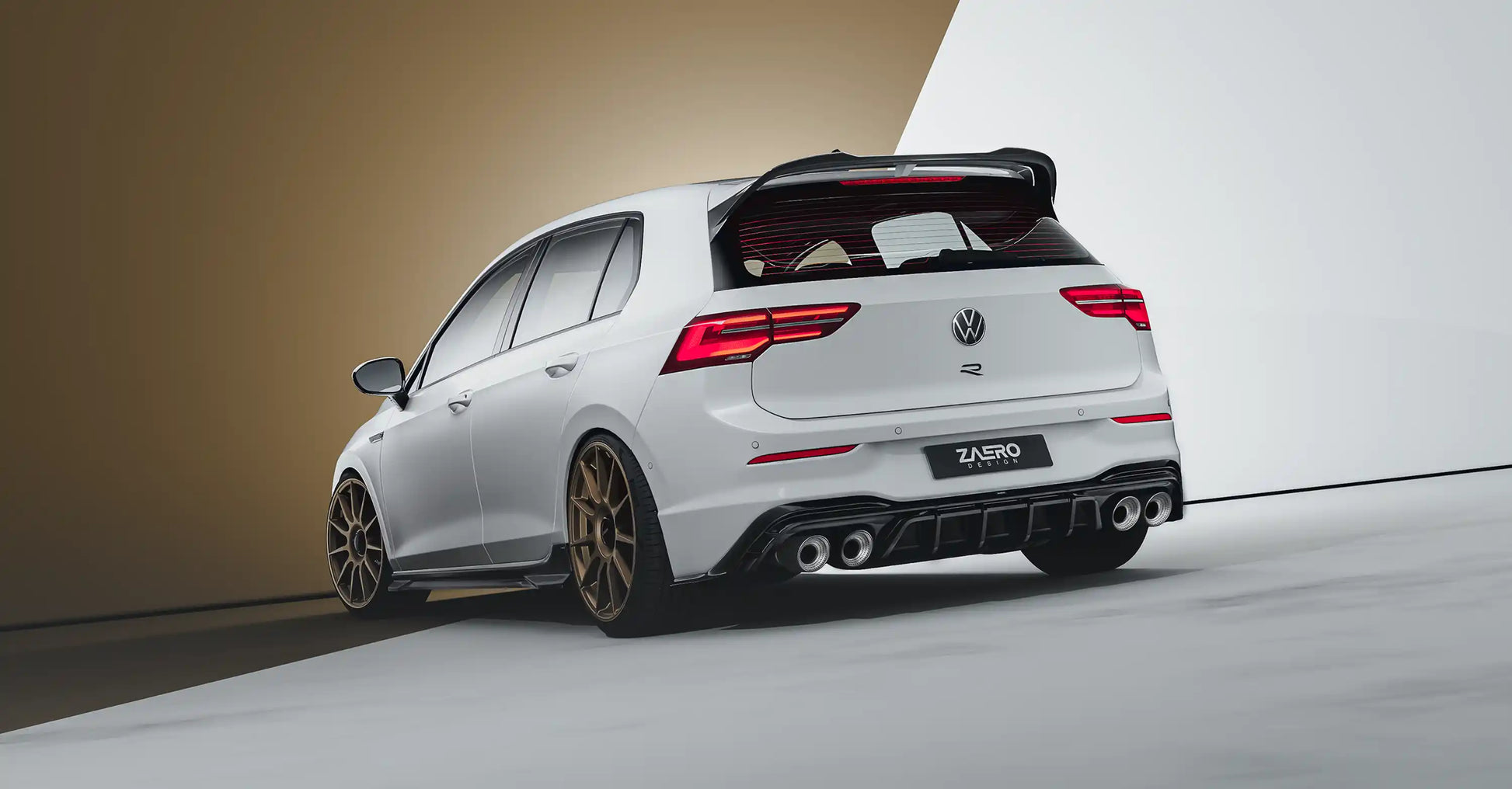 VW Golf R Mk8 EVO-1 Gloss Black Rear Diffuser – Zaero Design USA