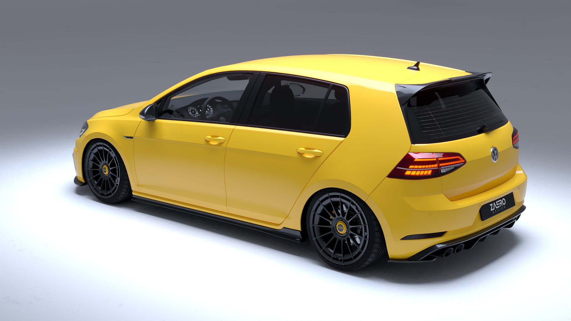 VW Golf, Golf GTI & Golf R Mk7 & Mk7.5 EVO-1 Gloss Black Rear Spoiler ...