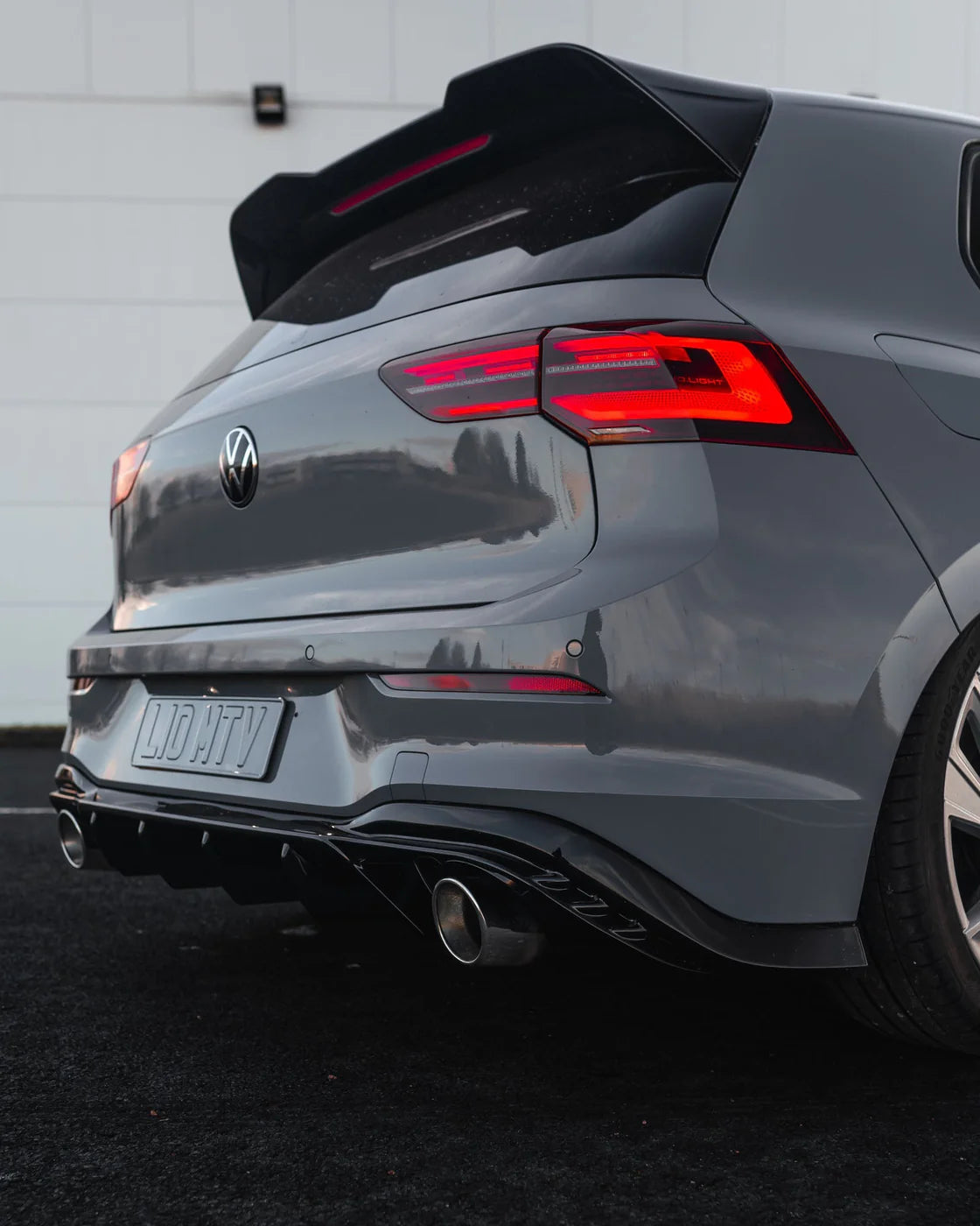 VW Golf GTI Mk8 & Mk8.5 EVO-1 Gloss Black Rear Diffuser – Zaero Design USA